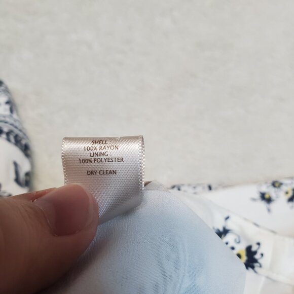 LOFT Black and Yellow Patterned Mini Dress - Picture 9 of 10